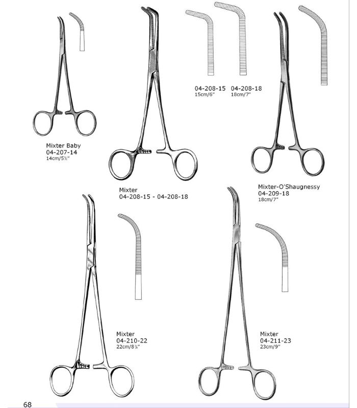 Artery Forceps, Bronchus and Gall Duct Clamps
